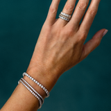 3ct Lab-Grown Diamonds - Riviera Diamond Tennis Bracelet – 14k Gold