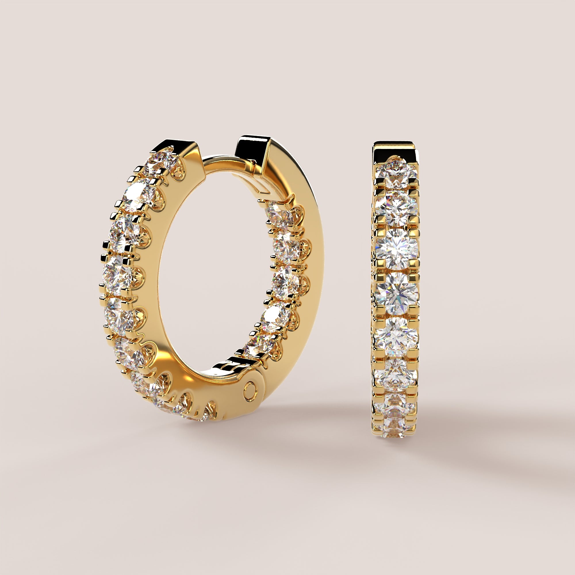 0.90ct TDW Diamond Huggies Small