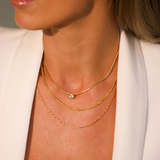1ct Lab-Grown Diamond - Bianca Snake Pendant –  9K Gold Chain