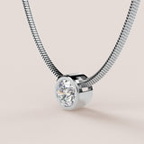 1ct Lab-Grown Diamond - Bianca Snake Pendant –  9K Gold Chain