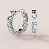 3.3ct Lab-Grown Diamonds TW - Catalina Diamond Huggies Large – 14k Gold