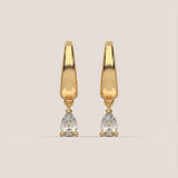 1.4ct TW Lab-Grown Diamonds - Pear Drop Diamond Earrings – 14k Gold