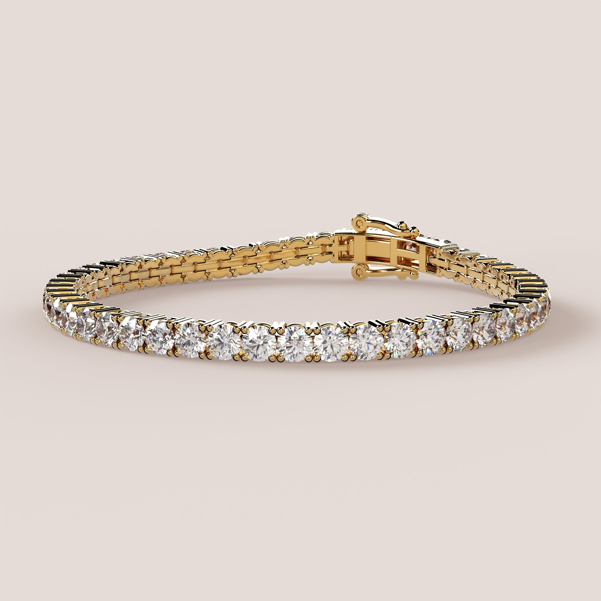 8ct Lab-Grown Diamonds - Riviera Diamond Tennis Bracelet – 14k Gold