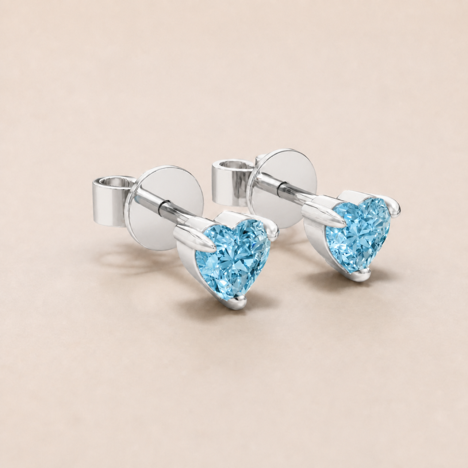 Capri Minis Heart Diamond Studs – 0.6ct Lab Diamond
