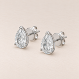 Pear Cut Martini Studs, IGI-Certified – 3ct Lab Diamond