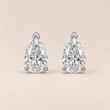 Pear Cut Martini Studs, IGI-Certified – 3ct Lab Diamond