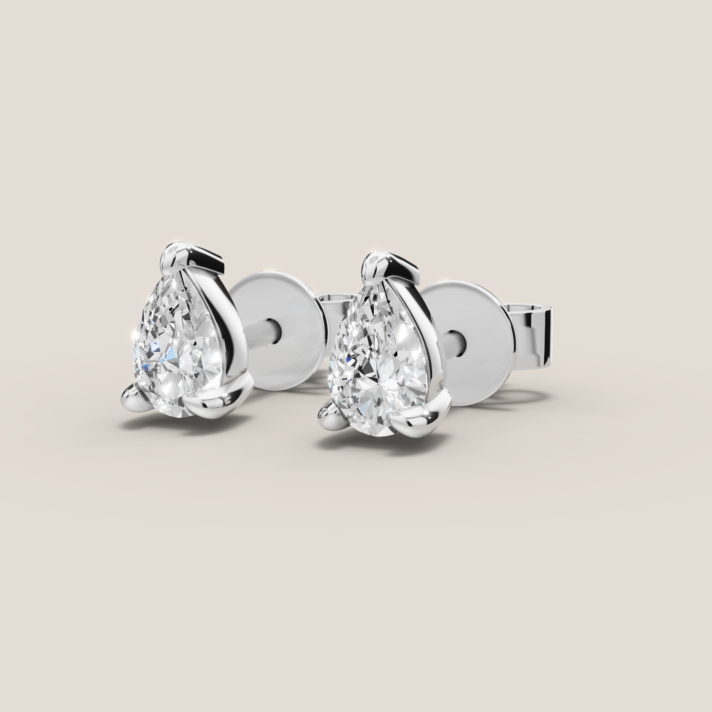0.6ct TDW Capri minis Pear diamond studs